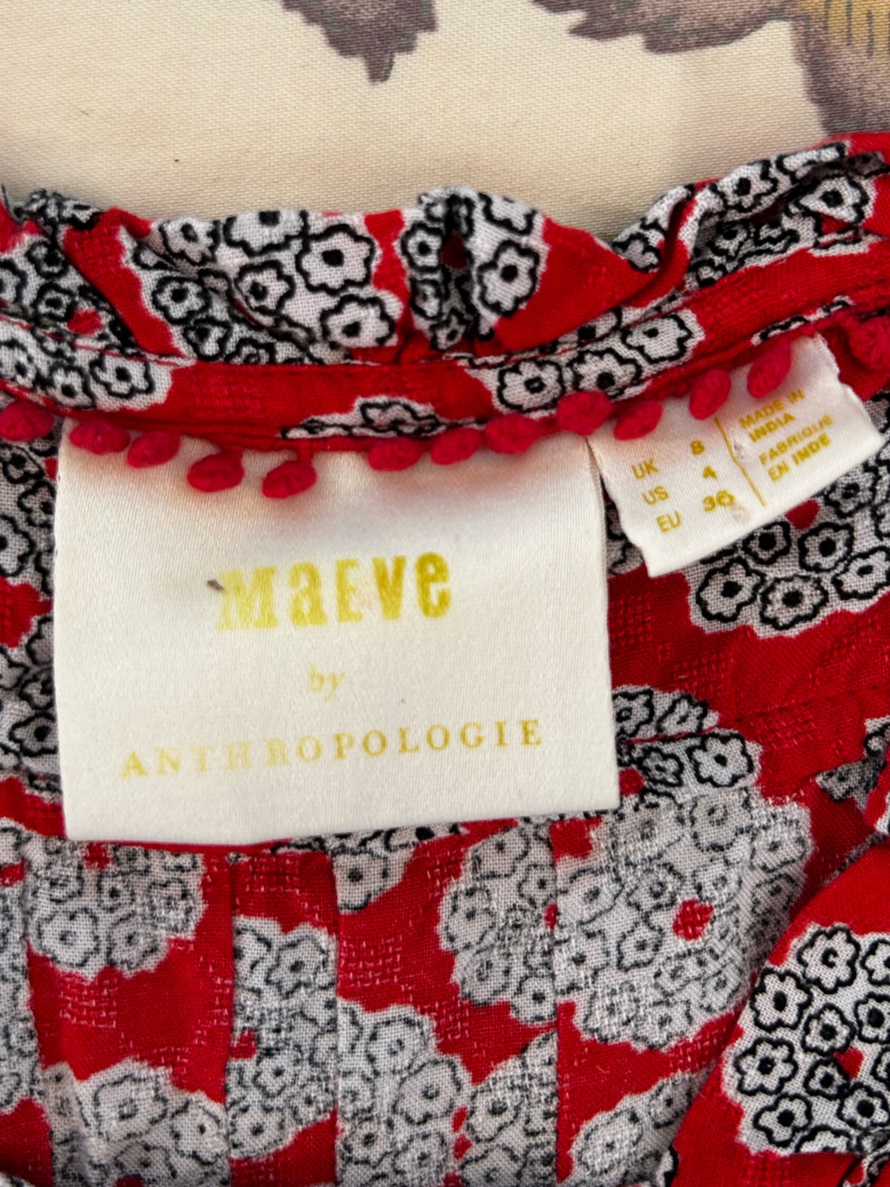 Maeve Anthropologie Sleeveless Button Down Top w Ruffle Detail - Picture 3 of 7